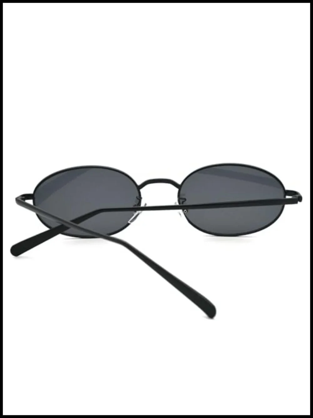 Retro Oval Sunglasses Gold Metal Frame UV400 Protection Trendy Vintage Shades